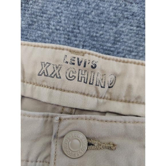 Levis XX Chino Pants 30x30 Beige Slim Taper Cotton stretch Casual (30x27) - Picture 4 of 14